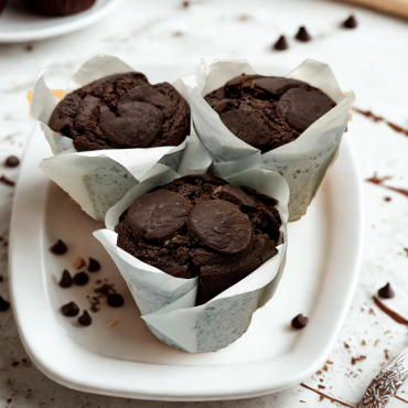 6. Flourless Double Chocolate Muffins