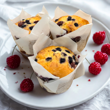 7. Flourless Cherry Berry Muffins